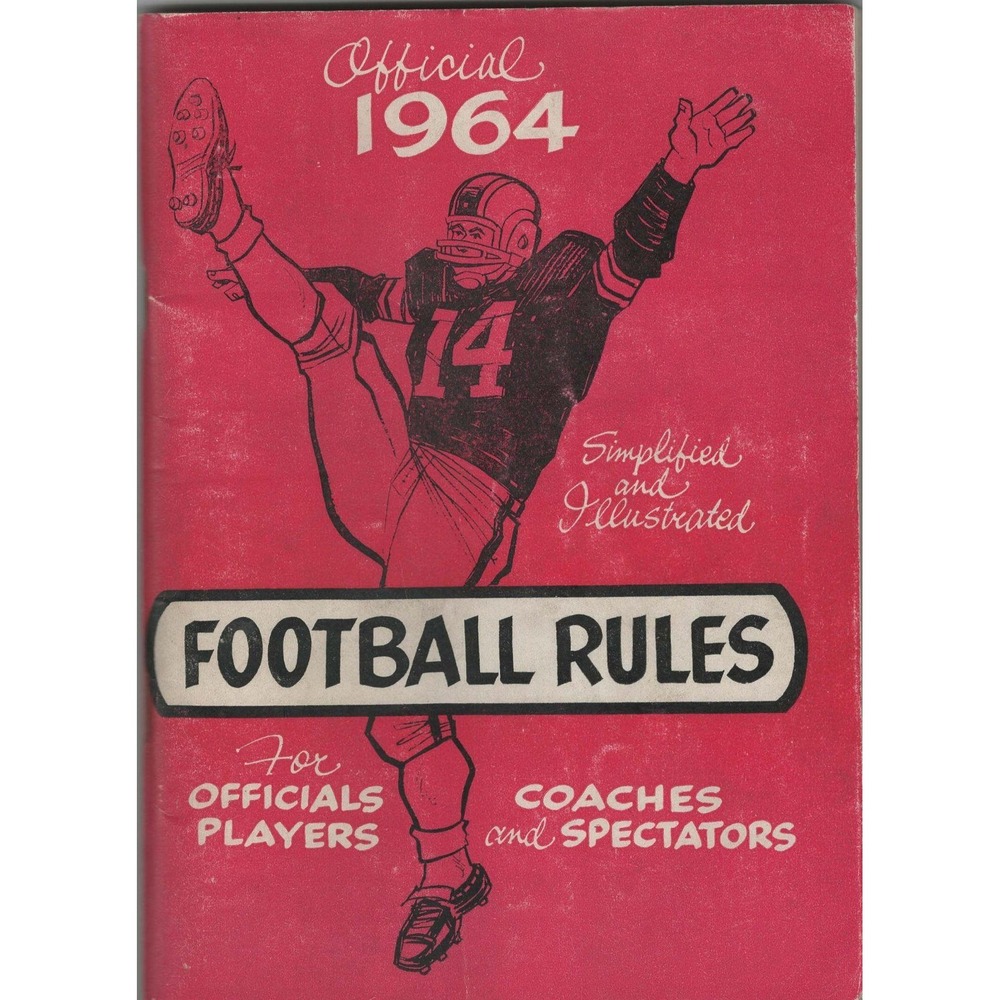Vintage 1964 Official Football Rules Handbook Alabama High School Illustrated